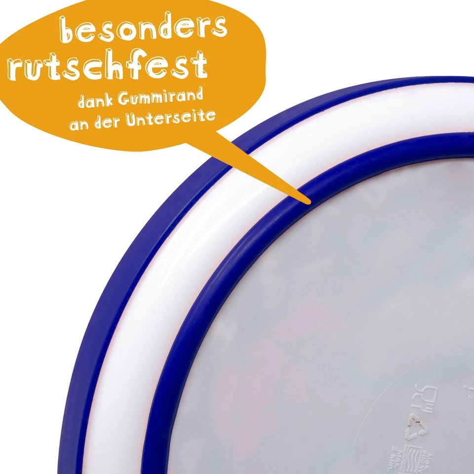 Teller für Baby & Kinder - Kinderteller rutschfest - Anti Rutsch Babyteller - Bild 2 von 2