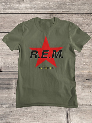 Collection R.E.M. band 1995 Heavy Cotton Green All Size T Shirt CM325