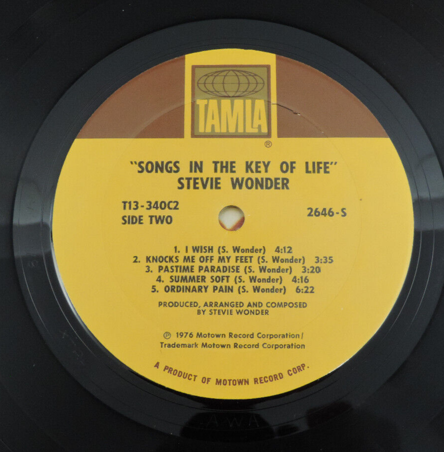 STEVIE WONDER Songs In The Key Of Life EX LP Tamla T13 340C2 W 7 stevie-wonder-songs-in-the-key-of-life-ex-lp-tamla-t13-340c2-w-7