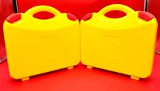 Lego Yellow Sorting Box To-Go Travel Case with Organizing Dividers Lot of 2