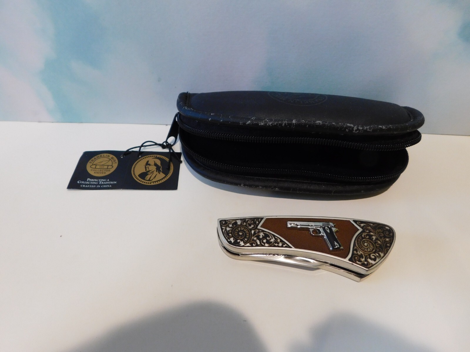 Franklin Mint Colt 1911 Automatic Pocket Knife With Case