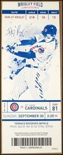 9/30/2018 Chicago Cubs vs St Louis Cardinals Ticket Anthony Rizzo 100th RBI