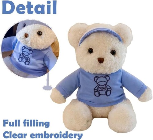 11,8 Zoll Teddybär Stofftier Plüschtier, süßer Bär Plüschkissen mit Hoodie - Bild 6 von 6