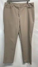 Dana Buchman Pants Straight Leg Stretch Career Casual Modern Flat Front 14