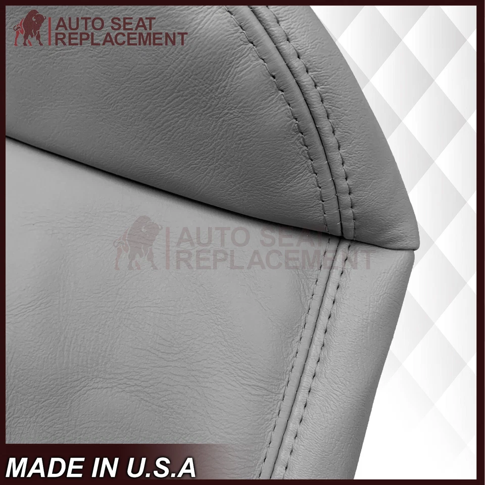 Chevy Tahoe GMC 2003 2004 2005 2006 segunda fila sincronizado Funda de asiento de cuero gris Foto 4 de 4