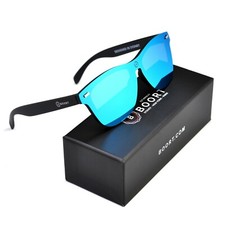 Matte Black Sunglasses / Ice Blue
