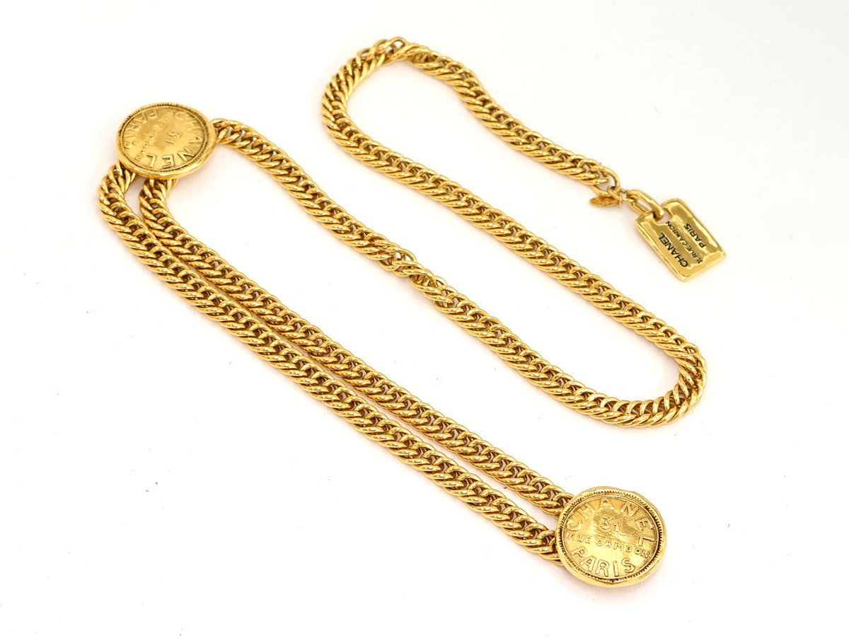 CHANEL 31 Rue Cambon PARIS Double Chain Belt 31 CHANEL 31 Rue Cambon PARIS Double Chain Belt 31
