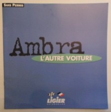 LIGIER AMBRA Microcar orig c2002 French Mkt Large Format Sales Brochure Depliant