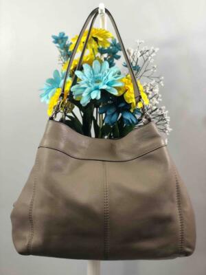 COACH Lexy Grey Pebble Leather Three Compartments Shoulder  display picture 3