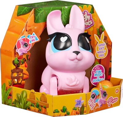 Jiggly Pet Pixie das Kaninchen interaktiv mit Springen & Geräuschen elektronisches Haustier NEU