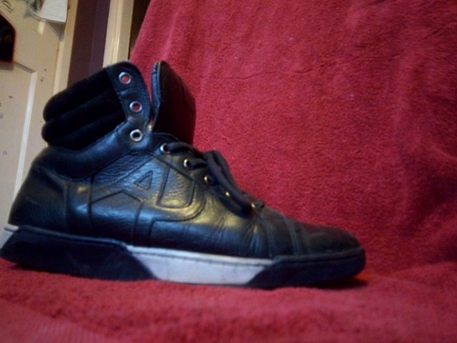 mens armani high top trainers