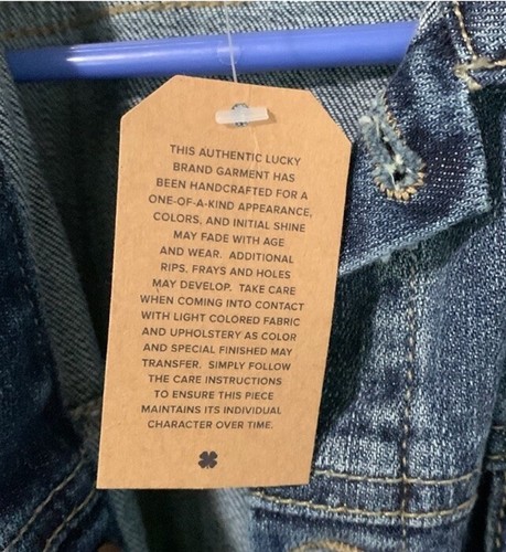 Lucky Brand Tomboy Trucker Denim Jeansjacke Medium Wash Neu mit Etikett $ 109 S - Bild 10 von 18