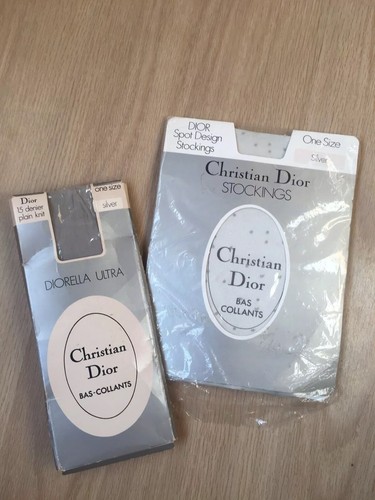 Lot Vtg Christian Dior Spot Stockings 