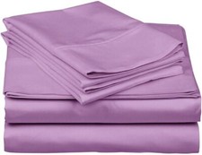 1000 TC EGYPTIAN COTTON LAVENDER SOLID RV CAMPER  BUNK BED SHEET SET ALL SIZES