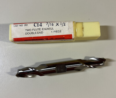 NACHI 261 C14 Two Flute End Mill Double-end 7/16x1/2 - HSS