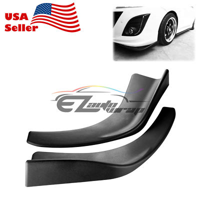 Universal Front Bumper Lip Splitter Spoiler Diffuser Black Urethane Body Kit S08