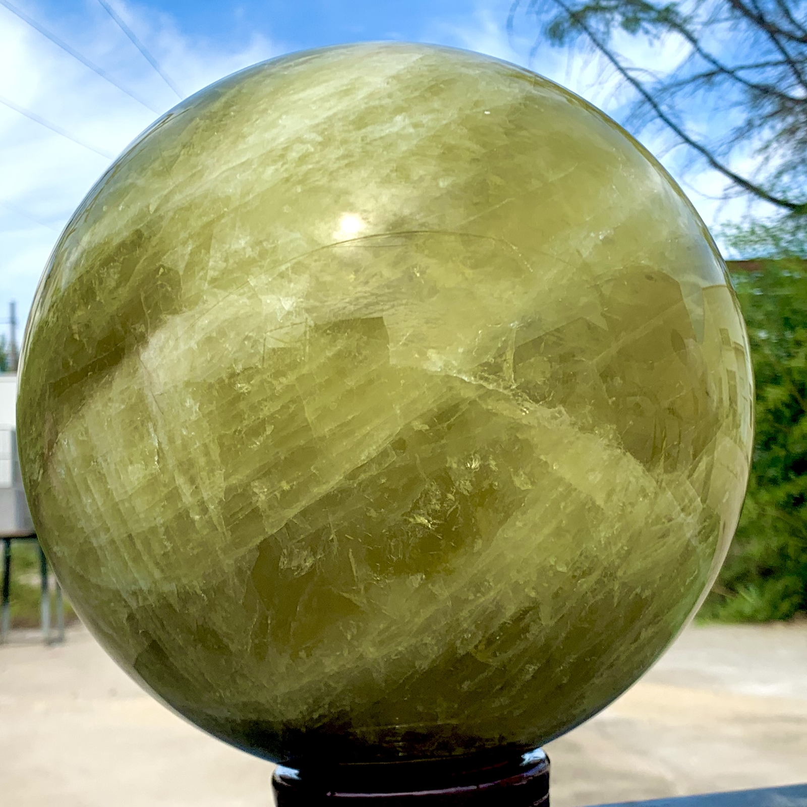 37.4LB Natural Yellow Crystal Quartz Citrine Sphere for Mineral Healing