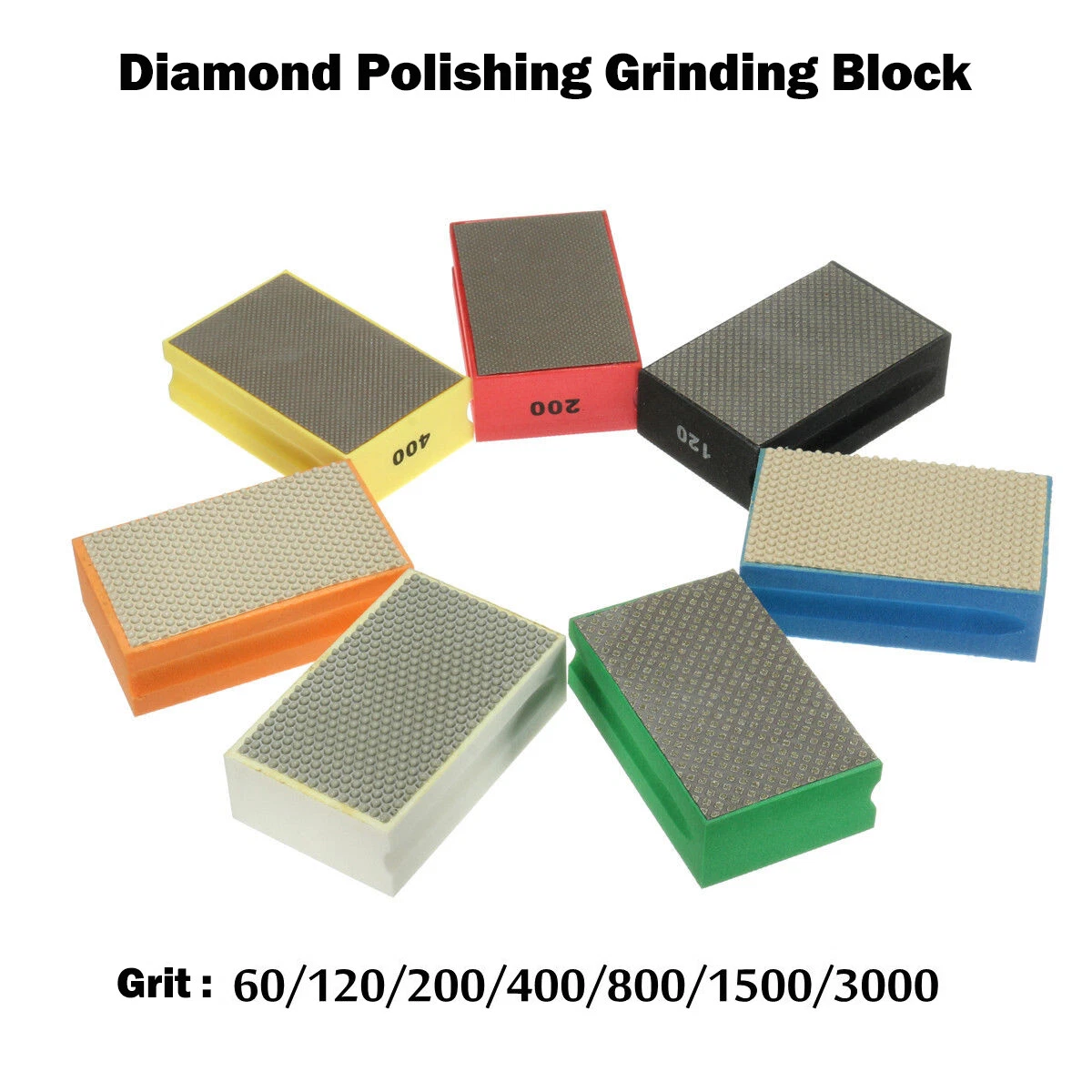 60 3000 Diamond Hand Polishing Pad For Stone Granite Marble Sharp