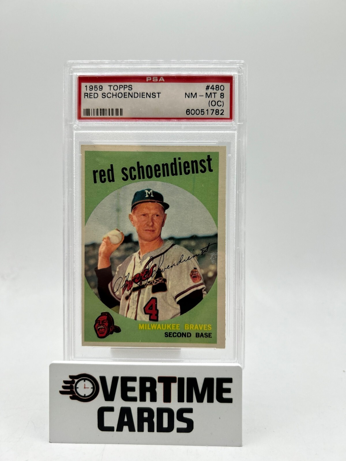 1959 Topps - Red Schoendienst #480 PSA 8