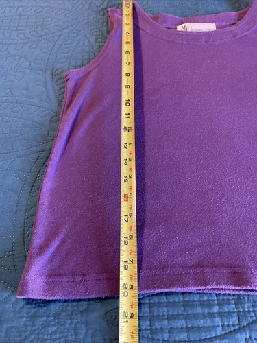 Vintage Mili Designs Pruple Crop Tank Top Womens Purple Medium - Picture 11 of 20