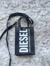 Brand New Diesel "For successful living" Black mini tote purse, authentic
