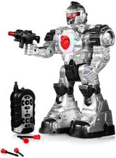 Remote Control Toy Robot Shoot Missiles Walk Dance Flashing Light Sound Gift Boy
