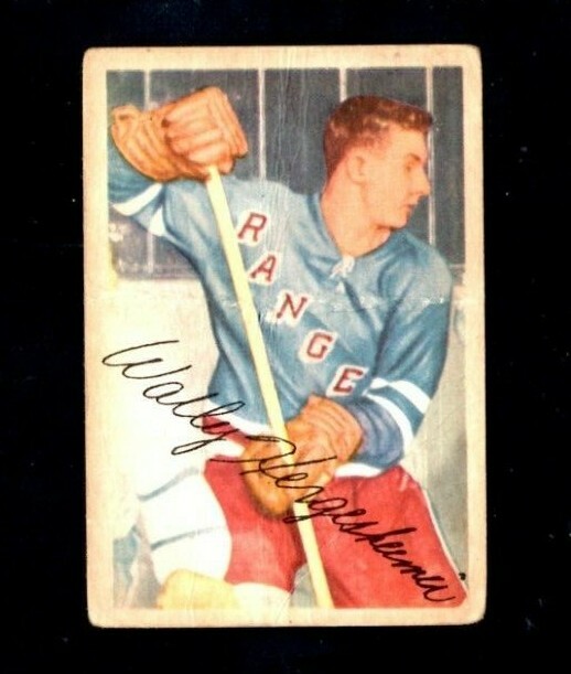 Wally Hergesheimer #67 Hockey Cards 1953 Parkhurst trading card — raw and PSA graded price guide