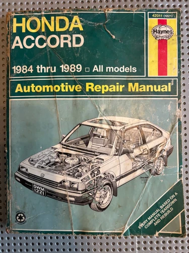 HAYNES 1984 THRU 1989 HONDA ACCORD AUTOMOTIVE REPAIR MANUAL *GOOD CONDITION*