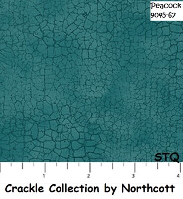 Crackle Tonal Quilt fabric Cotton by Northcott Shadow Peacock Teal 9045-67