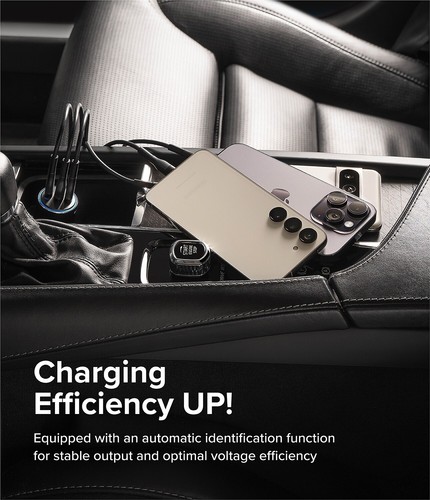 Ringke Universal 3-Port Car Fast Charger Compatible With All Devices All At Once - 第 12/17 張圖片