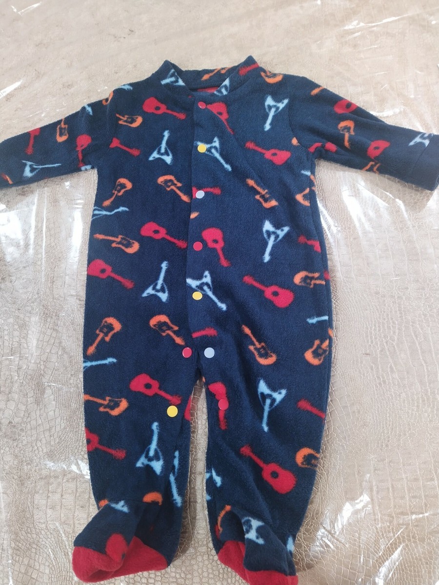 Dunnes blue fleece sleepsuit babygro boy age 3-6 months brand new