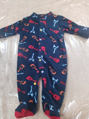 Dunnes blue fleece sleepsuit babygro boy age 3-6 months brand new