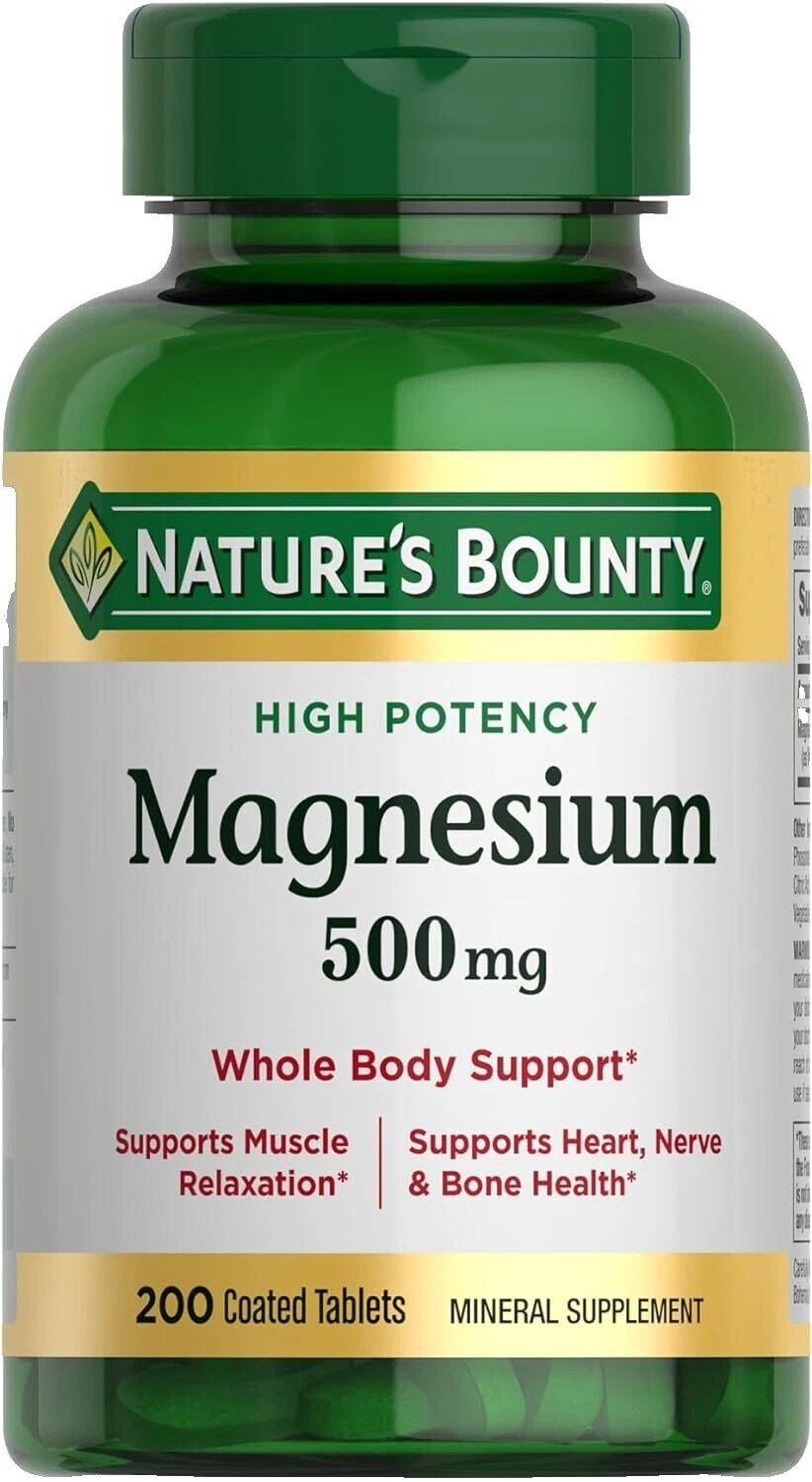 Suplementos de salud minerales de magnesio Nature's Bounty