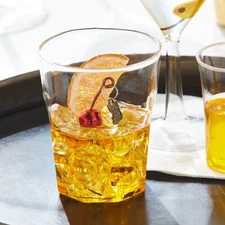 3.5" OLD FASHIONED COCKTAIL Glass ORNAMENT Christmas Eric Cortina RAZ 3953046