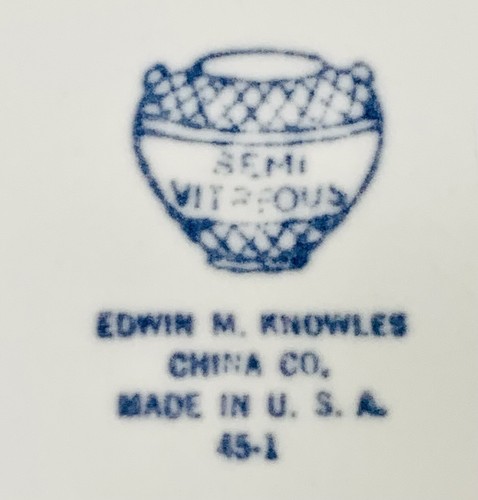 Edwin Knowles DEANNA YELLOW Hand Painted Semi Vitreous 11 1/4” Handled Platter - Picture 6 of 6
