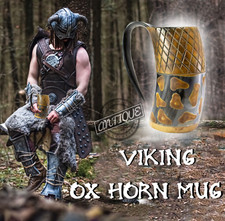 Viking Médiévale Buvant Corne Tasse Bière Chope Tribus Vin Noël Cadeaux Fête