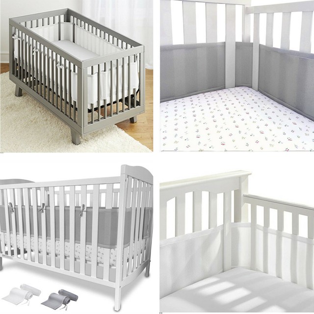 Breathable Crib Bumper Safe Mesh Crib Bumper FullSize Crib Breathable