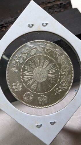 JAPAN 50 Sen Meiji Yr 4 (1871) 大日本 五十銭 明治四年 Y# 4 12.5g 31.51 ㎜ Cleaned A4021 - Picture 13 of 21