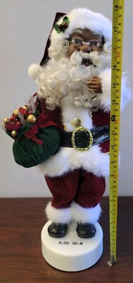 Vintage 1996 African American Santa Claus 18