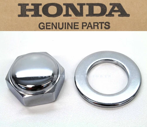 New Genuine Honda Steering Stem Chrome Nut & Washer Many Models (See Notes)#R23