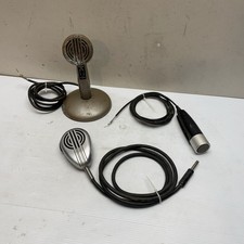 THREE Vintage Microphone With Stand  Handheld Shure Radio
