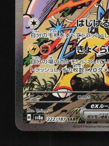 Raging Bolt ex 222/187 NM Terastal Festival ex Japanese Pokemon Card TCG