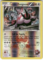 Team Magma's Zangoose 22/34 Double Crisis Reverse Holo