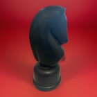 International Chess Pieces Sculpture Statue Matte Black Decor KNIGHT Horse 8.5”