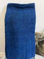 Himalayan Yak Wool Shawl Scarf Wrap Throws Elegant Blue