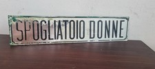 Targa metallica "spogliatoio donne" vintage