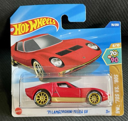 Hot Wheels '71 Lamborghini Miura SV CUSTOM Wheel & Tire Real Riders Short Card - Picture 4 of 6