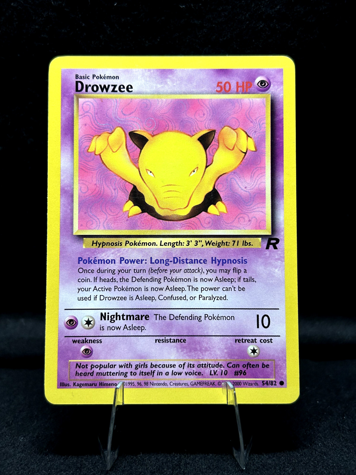 Pokémon TCG: Drowzee 54/82 Team Rocket Regular - Near Mint - Shipped With Care