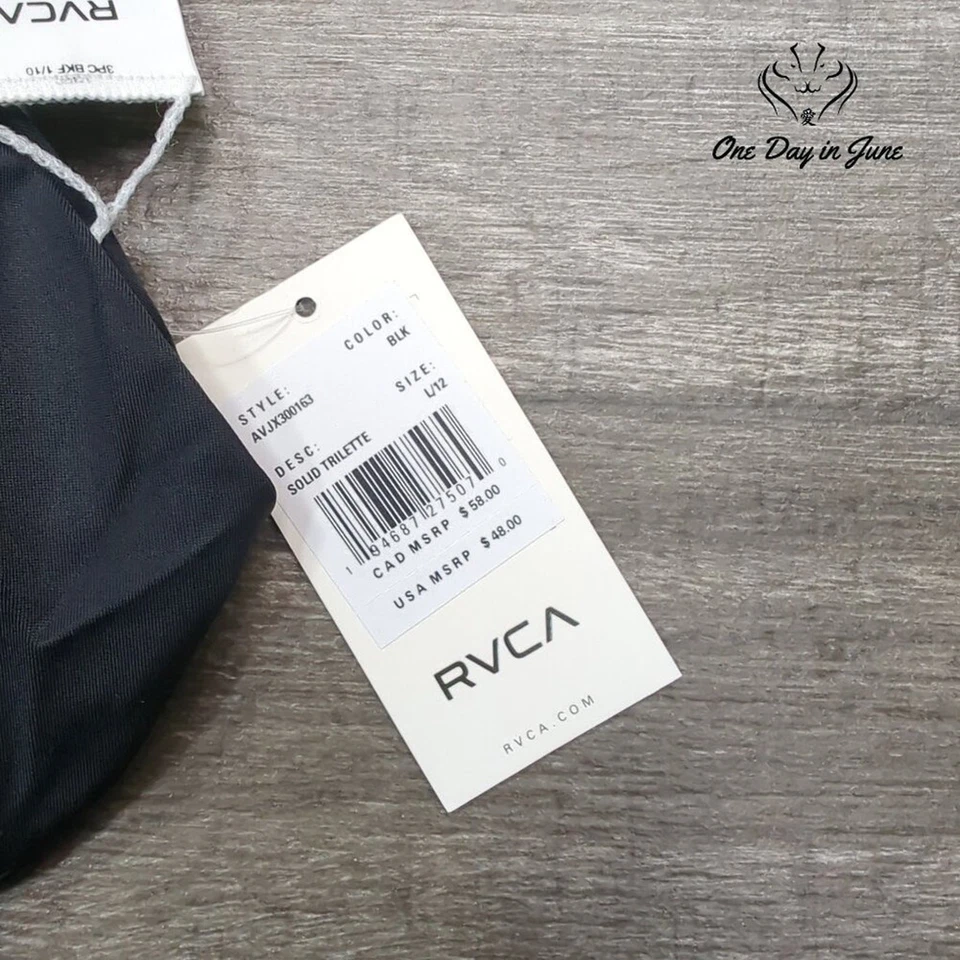 Top de biquíni RVCA trilette sólido tamanho G - Imagem 4 de 4