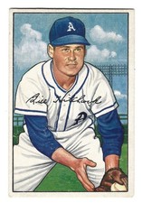 1952 Bowman #89 Billy Hitchcock Philadelphia Athletics   Alabama Sports HOF  